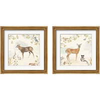 Framed 'Woodland Wreath 2 Piece Framed Art Print Set' border=