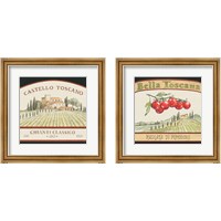 Framed 'Tuscan Flavor 2 Piece Framed Art Print Set' border=