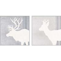 Framed 'Woodland Animal 2 Piece Art Print Set' border=