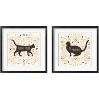 Framed Otomi Cats Neutral 2 Piece Framed Art Print Set