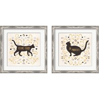 Framed Otomi Cats Neutral 2 Piece Framed Art Print Set