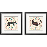 Framed 'Otomi Cats 2 Piece Framed Art Print Set' border=