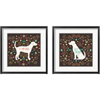 Framed Otomi Dogs Dark 2 Piece Framed Art Print Set