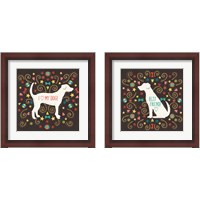 Framed 'Otomi Dogs Dark 2 Piece Framed Art Print Set' border=