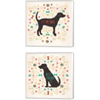 Framed Otomi Dogs 2 Piece Canvas Print Set