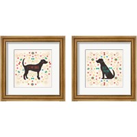 Framed 'Otomi Dogs 2 Piece Framed Art Print Set' border=