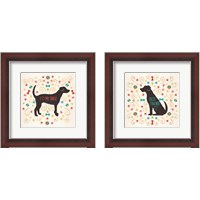 Framed 'Otomi Dogs 2 Piece Framed Art Print Set' border=
