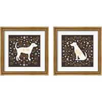 Framed Otomi Dogs Dark Neutral 2 Piece Framed Art Print Set
