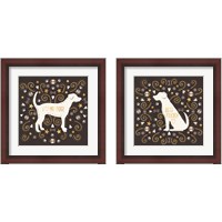 Framed Otomi Dogs Dark Neutral 2 Piece Framed Art Print Set