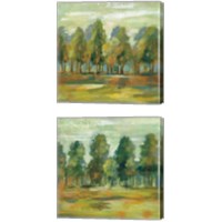 Framed 'Forest  2 Piece Canvas Print Set' border=