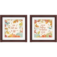 Framed 'Falling for Fall 2 Piece Framed Art Print Set' border=