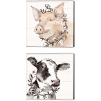Framed 'Country Life 2 Piece Canvas Print Set' border=