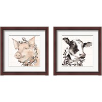 Framed 'Country Life 2 Piece Framed Art Print Set' border=