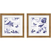 Framed 'Botanical Blue 2 Piece Framed Art Print Set' border=