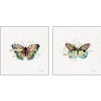 Framed 'Thoughtful Butterflies 2 Piece Art Print Set' border=