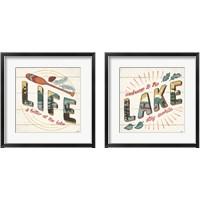 Framed Vintage Lake 2 Piece Framed Art Print Set