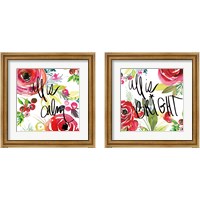 Framed 'Scarlett O Christmas 2 Piece Framed Art Print Set' border=