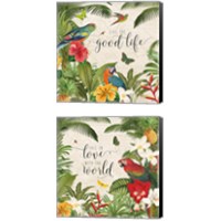 Framed Parrot Paradise 2 Piece Canvas Print Set