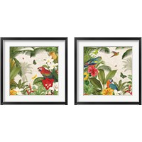 Framed 'Parrot Paradise 2 Piece Framed Art Print Set' border=