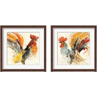 Framed Festive Rooster 2 Piece Framed Art Print Set