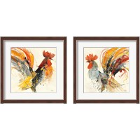 Framed 'Festive Rooster 2 Piece Framed Art Print Set' border=