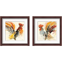 Framed Festive Rooster 2 Piece Framed Art Print Set