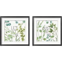 Framed 'Mixed Greens 2 Piece Framed Art Print Set' border=