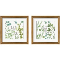 Framed 'Mixed Greens 2 Piece Framed Art Print Set' border=