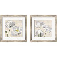 Framed Poppies in White 2 Piece Framed Art Print Set