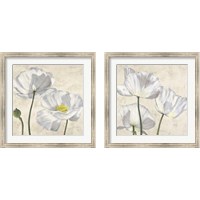 Framed 'Poppies in White 2 Piece Framed Art Print Set' border=