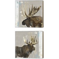 Framed 'Moose Tails 2 Piece Canvas Print Set' border=