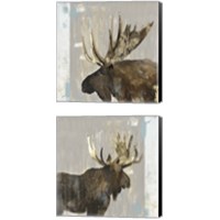 Framed 'Moose Tails 2 Piece Canvas Print Set' border=