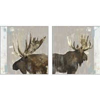 Framed 'Moose Tails 2 Piece Art Print Set' border=