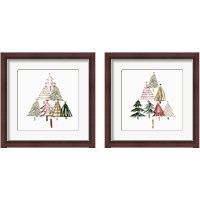 Framed 'Pine Trees 2 Piece Framed Art Print Set' border=