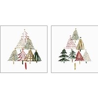 Framed 'Pine Trees 2 Piece Art Print Set' border=
