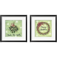 Framed Deck the Halls Holly 2 Piece Framed Art Print Set