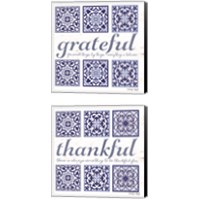 Framed Thankful & Grateful 2 Piece Canvas Print Set