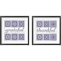 Framed Thankful & Grateful 2 Piece Framed Art Print Set