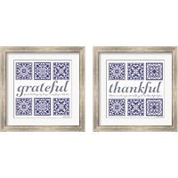 Framed Thankful & Grateful 2 Piece Framed Art Print Set