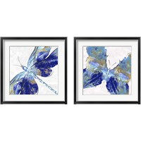 Framed 'Blue Insect 2 Piece Framed Art Print Set' border=