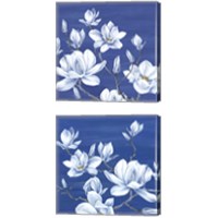 Framed 'Blooming Magnolias 2 Piece Canvas Print Set' border=
