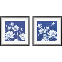 Framed 'Blooming Magnolias 2 Piece Framed Art Print Set' border=