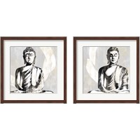 Framed 'Buddha 2 Piece Framed Art Print Set' border=