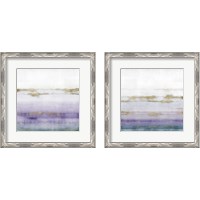 Framed 'Cerulean Haze Violet Version 2 Piece Framed Art Print Set' border=