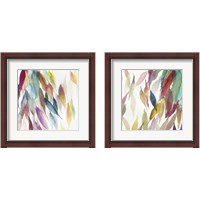 Framed 'Fallen Colorful Leaves 2 Piece Framed Art Print Set' border=