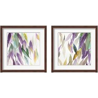 Framed Fallen Colorful Leaves Violet 2 Piece Framed Art Print Set