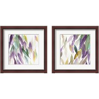 Framed Fallen Colorful Leaves Violet 2 Piece Framed Art Print Set