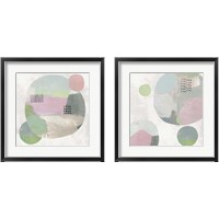 Framed 'Wool Circles 2 Piece Framed Art Print Set' border=