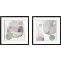 Framed 'Wool Circles 2 Piece Framed Art Print Set' border=