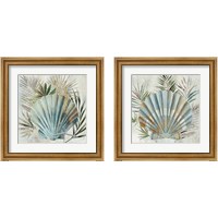 Framed Turquoise Shell 2 Piece Framed Art Print Set